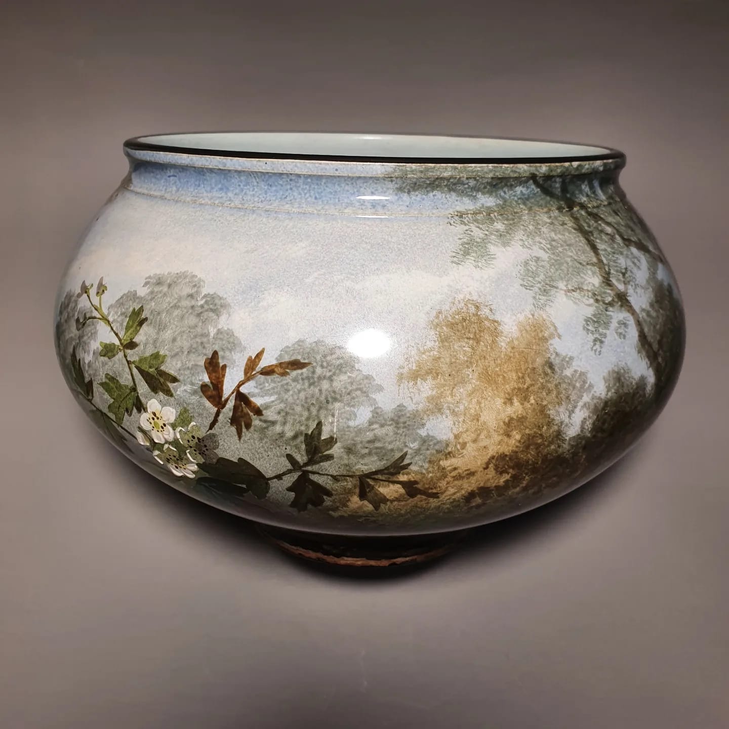 Cache-pot Gabriel Lemonnier, Houry (J) fabricant de porcelaine et de faience