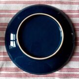 Assiette bleue et jaune vintage