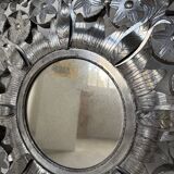Vintage Mexican metal large mirror