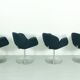 Set of 4 Swivel Little Tulip Dining Chairs by Pierre Paulin for Artifort, 1