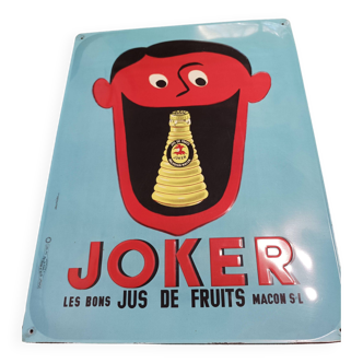 Advertising plate vintage beverage joker