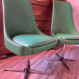 Paire de fauteuils en Skaï - années 60