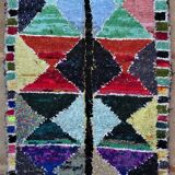 Authentic Moroccan Berber carpet kilim boucherouite 215X145 cm T49156