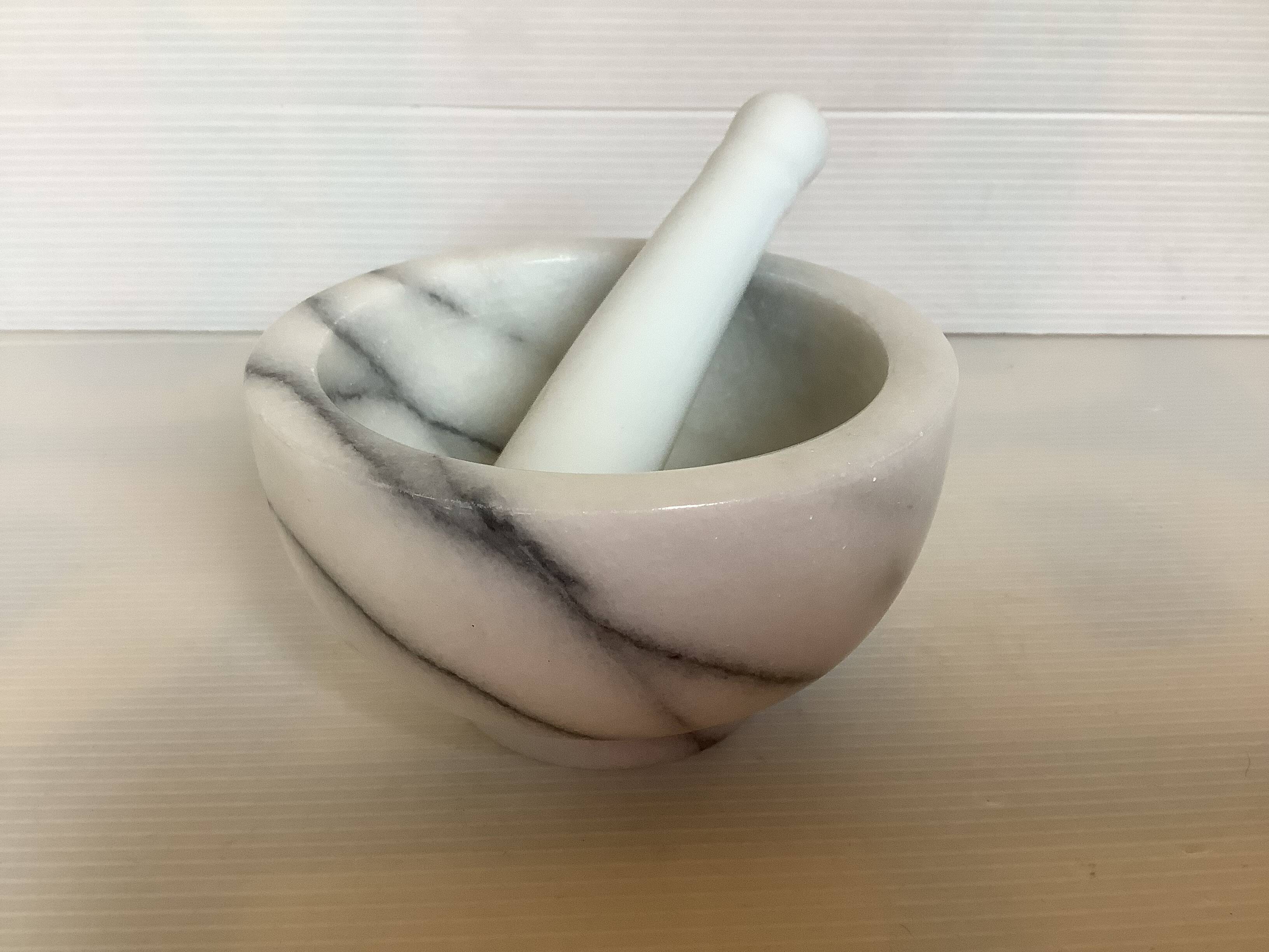 Marble mortar and pestle