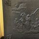 Cast iron fireplace plaque rural scene 64/64 cm