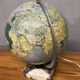 Luminous glass globe world map tripod maps Caride 1960