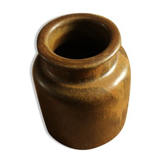 Mustard pot marbled brown sandstone vintage