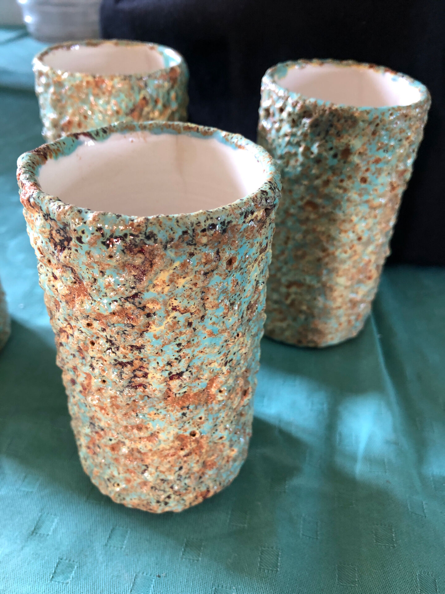Vintage mug glacier blue texture