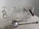 Duo of crystal ice buckets, silver metal, vintage