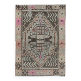 Vintage Handmade Scatter Rug, Turkish Accent Rug, Decorative Door Mat