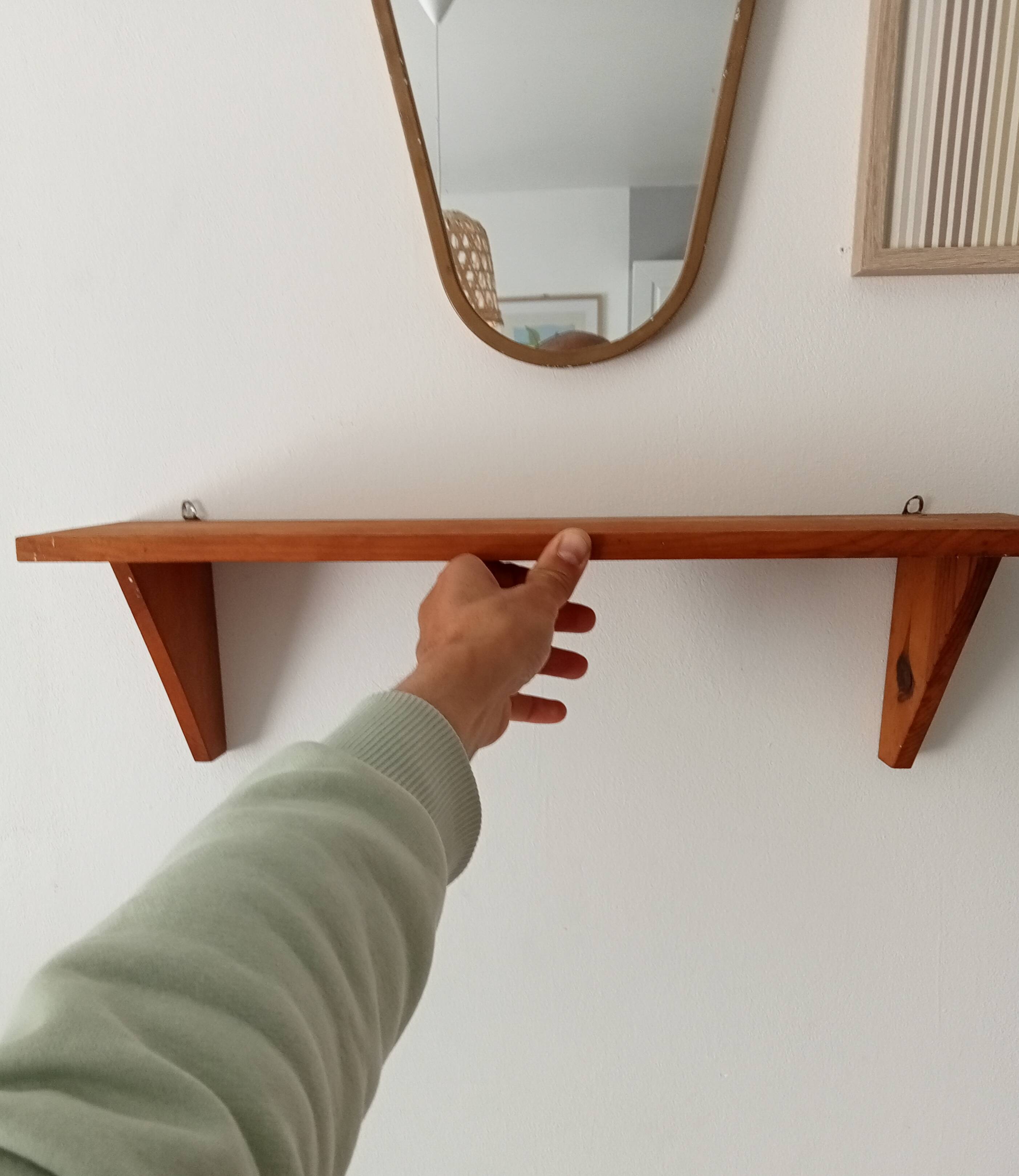 Vintage wooden wall shelf