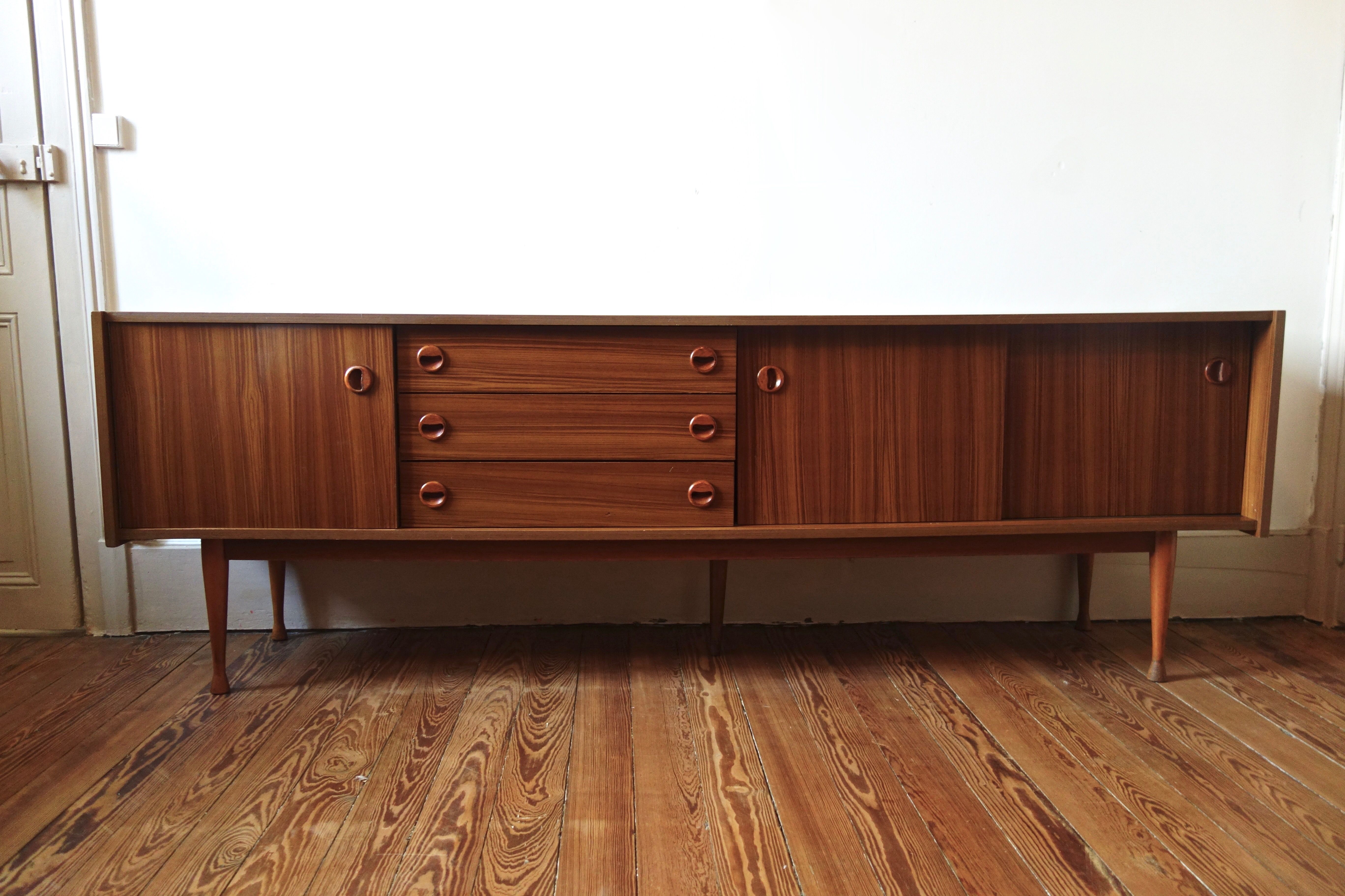 Enfilade scandinave en teck années 60