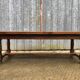Farm table with cat bar in solid oak and 1 drawer.