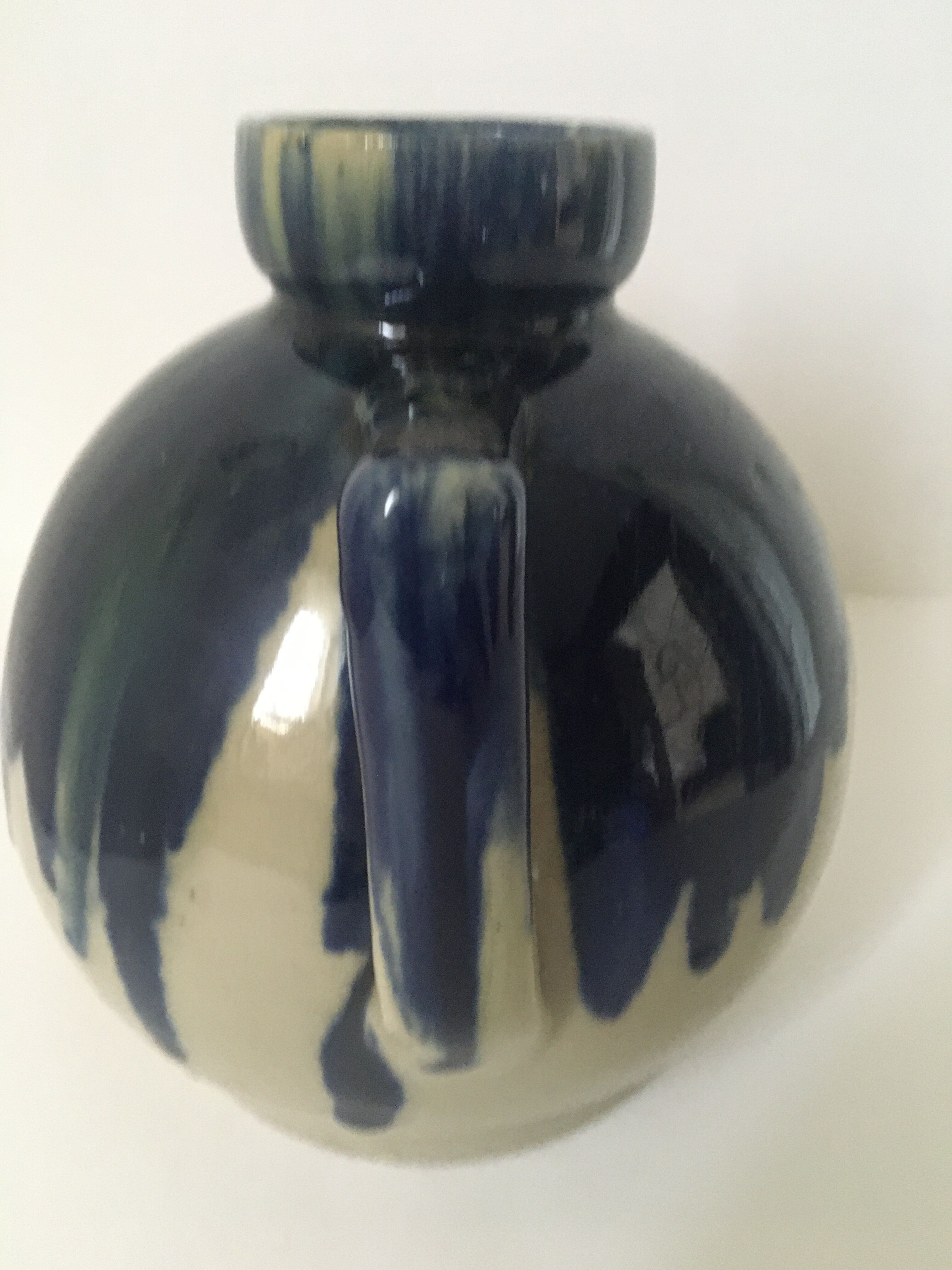 JEP vase in sandstone flame décor, 1920