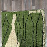 Green Moroccan rug, authentic Moroccan rug, 150/250cm