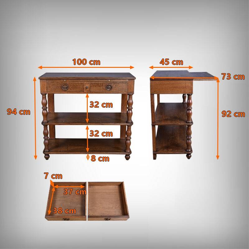 Oak sideboard, Louis-Philippe style – Late 19th century