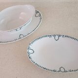 Ravioli and gravy boat Saint Amand iron earth