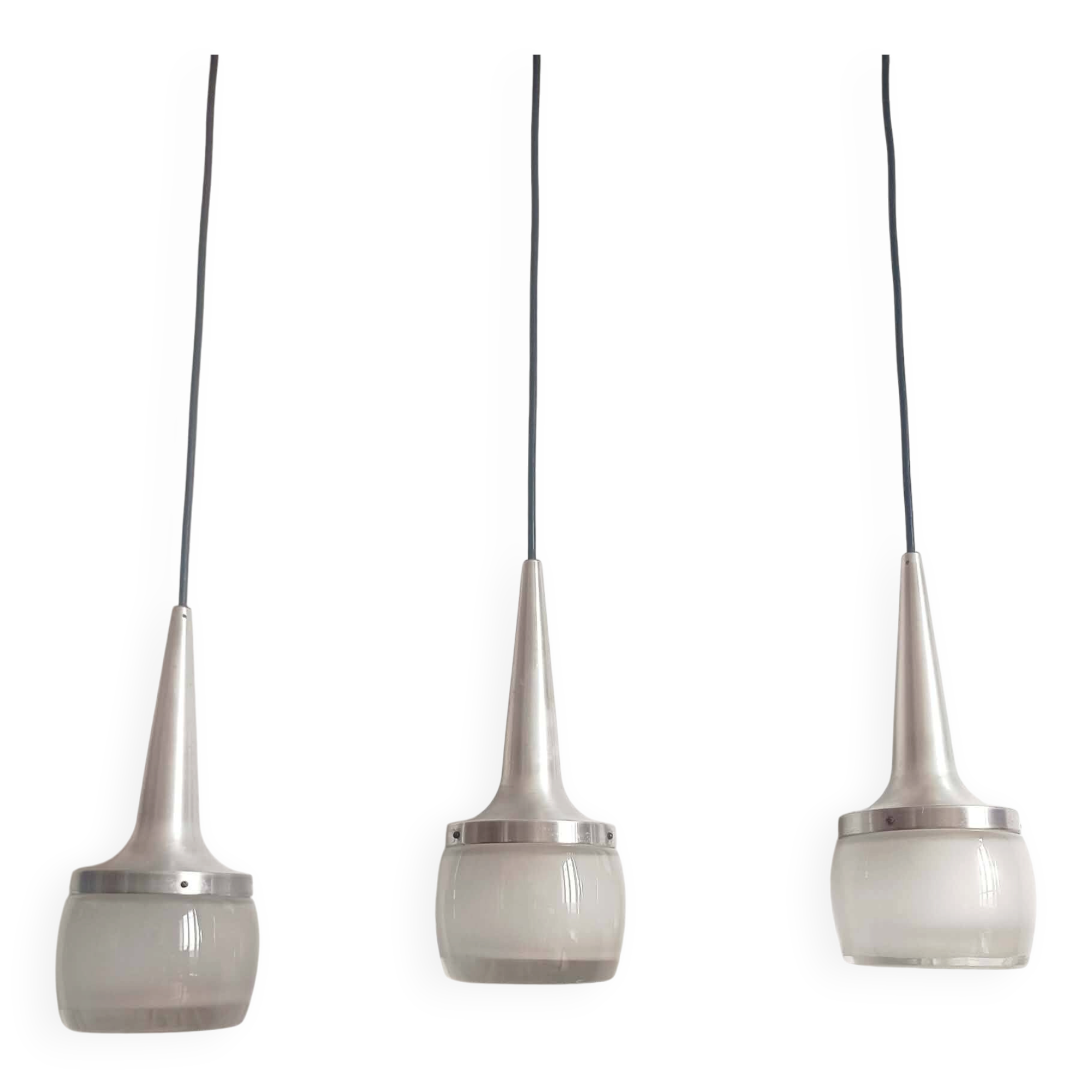 Three space age suspensions Staff Leuchten 1970