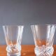 2 wine glasses from the 1950s in crystal by Daum, Sorcy model