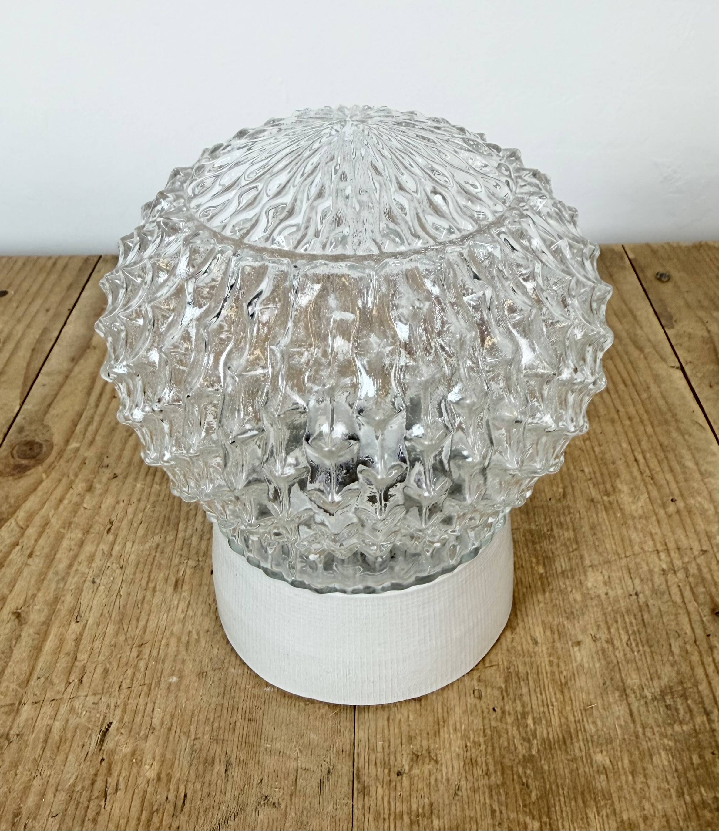Vintage White Porcelain Ceiling Light, 1970s