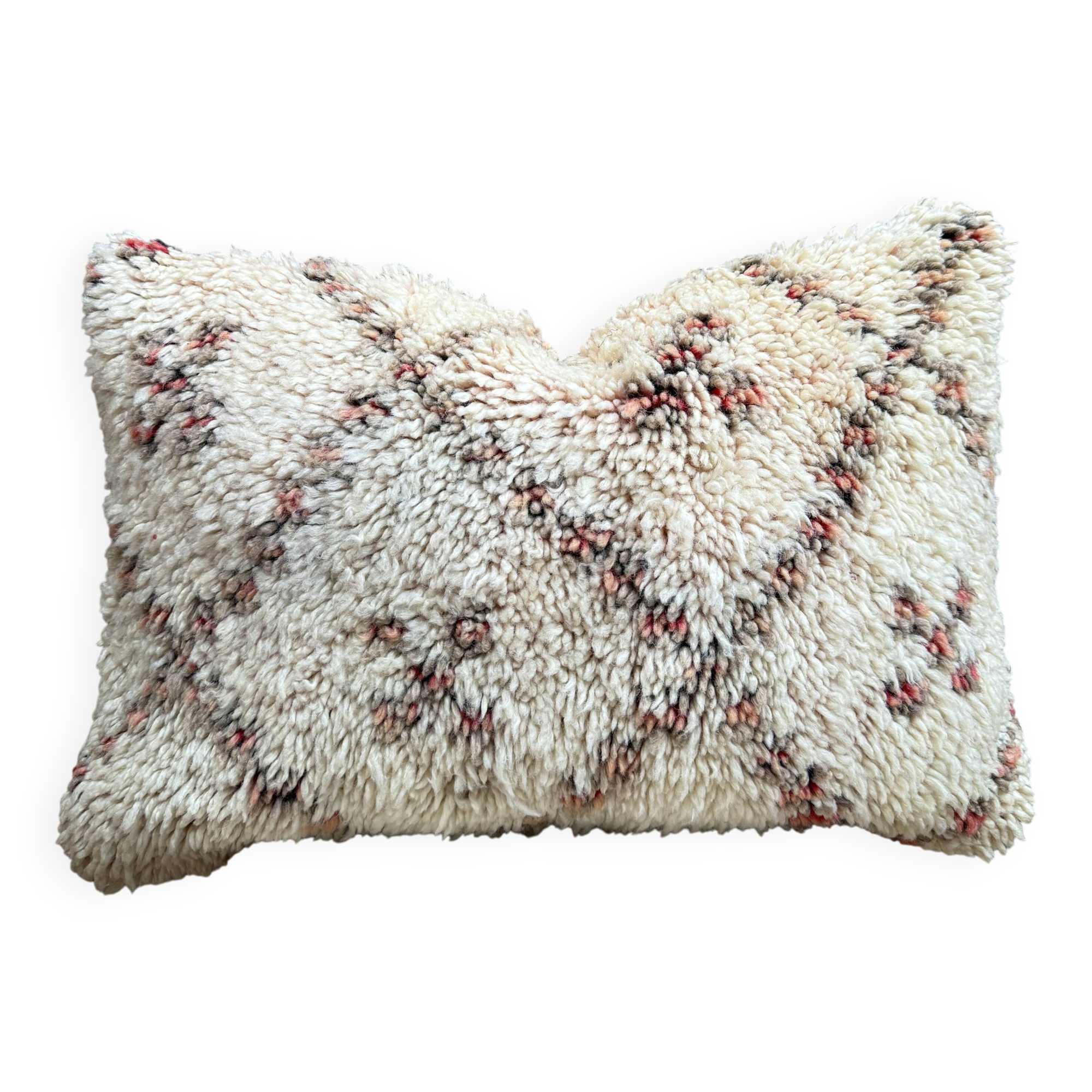 Vintage Berber wool cushion cover: Moroccan rug cushion,