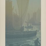 Henri RIVIERE: Brittany, First Quarter, Original signed lithograph