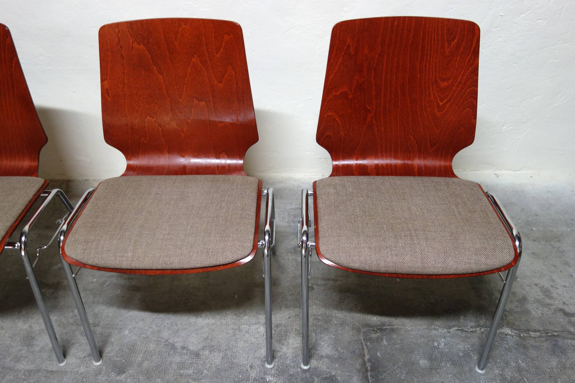 Set of 4 Hiller chairs, Germany, 1970s
