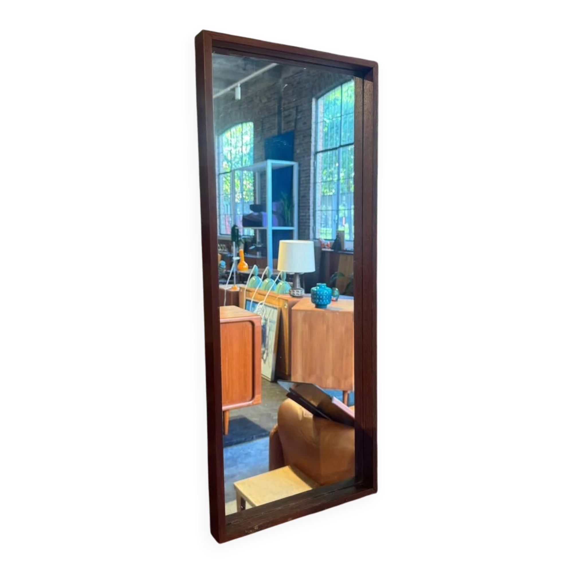 Rectangular teak mirror, 1960s