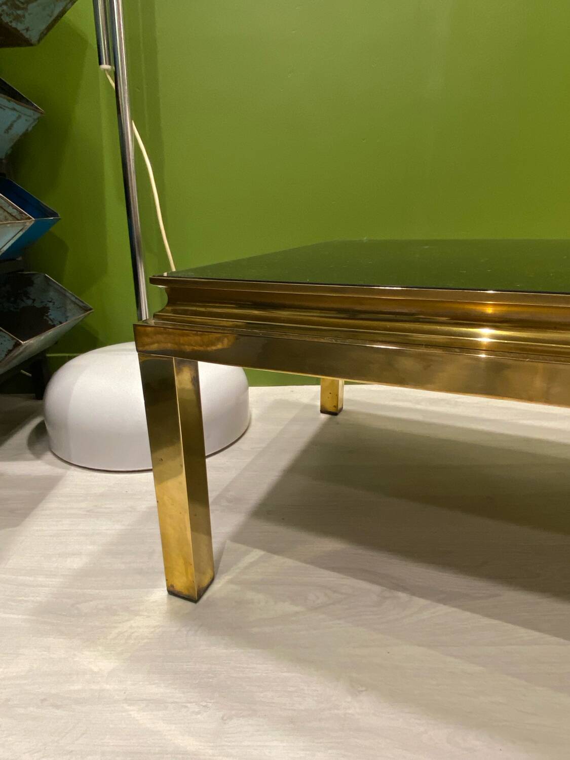 1970s eglomised glass coffee table