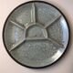 Set of 6 ceramic plates compartmentalized