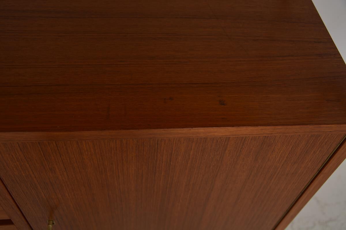 Vintage freestanding teak shelf