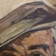 Oil on panel portrait of an old bearded man