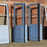 Portes doubles, deux battants, bois massif (Lot de 4)