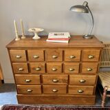 16 drawer counter in solid oak