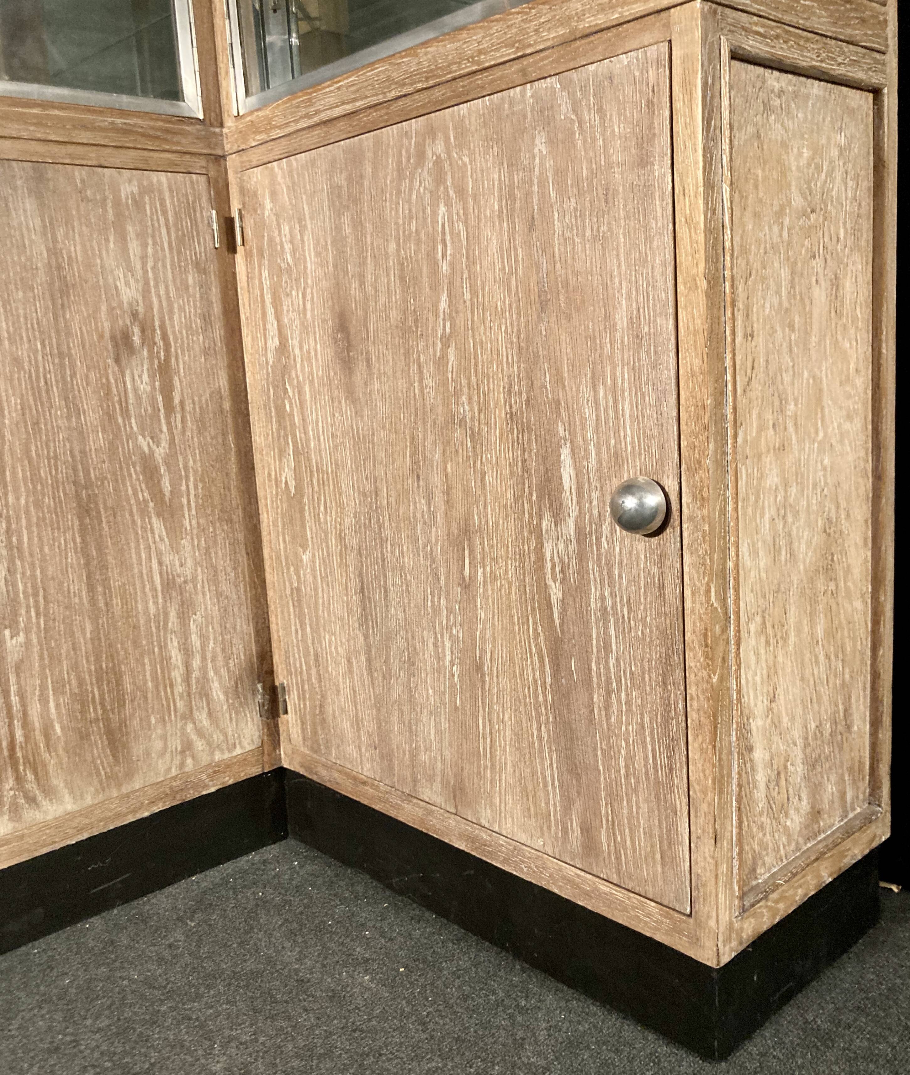 Art Deco corner display cabinet