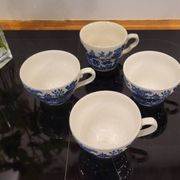4 English porcelain cups