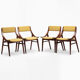 Ensemble de 4 chaises skoczek des années 1960.