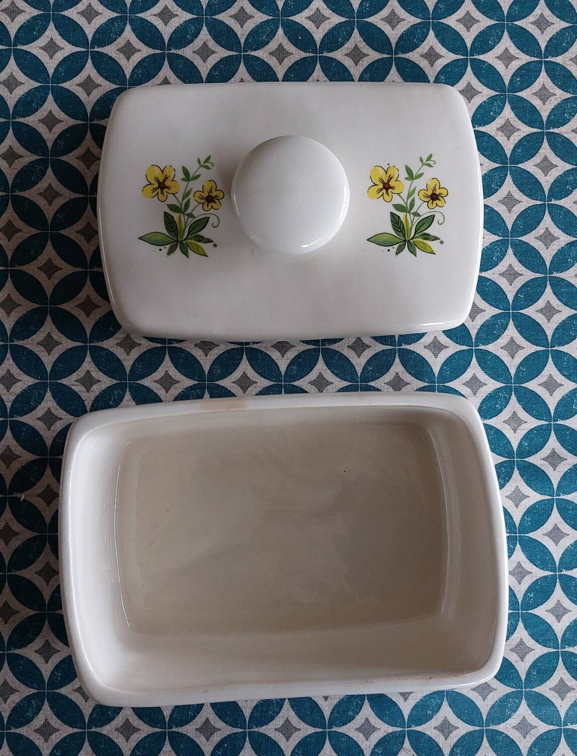 Old earthenware butter dish Secla Portugal