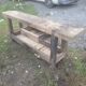 Old piece of furniture by trade, wooden carpenter's establishment