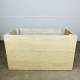 Rectangular travertine coffee table