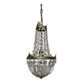 Small balloon chandelier with crystal pendants, Napoleon III style -