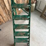 Vintage stepladder with green patina