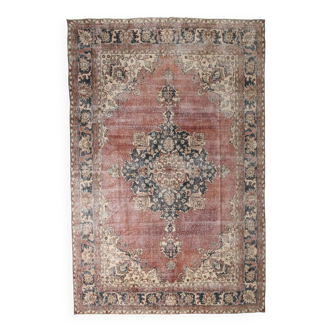 8x11 Madallion 58s Tapis Antique Persan, 238x357Cm