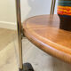 Folding service vintage castors solid wood 70s
