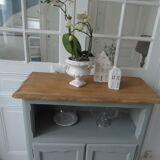 Vintage buffet green of gray, wooden tray