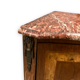 Buffet d'encoignure décor marqueté au vase fleuri de style Louis XVI