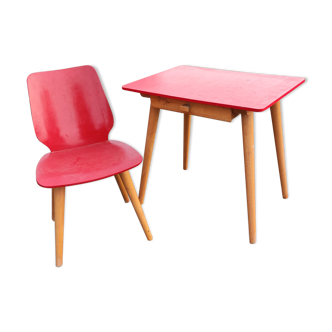 Vintage desk & chair set for children