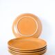 Set of 6 large stoneware plates, 1970 - 24.5 cm
