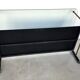 Modernist coffee table in metal tubular base and glass top 1950
