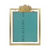 “Boizot” model mirror in brass, varnished finish. Contemporary.